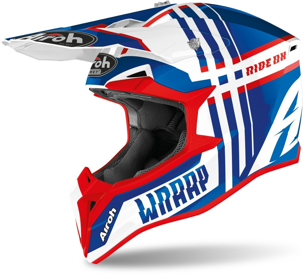 Casco motocross Airoh Wraap Raze nero opaco