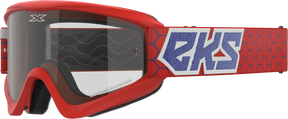 Eks Brand Flat Out Clear Goggle Red/White/Blue Clear - 067-60455