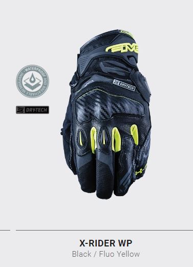 FIVE GLOVES X-RIDER BLACK YELLOW