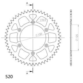 SUPERSPROX ALUMINUM REAR SPROCKET RAL-990:48-ORG