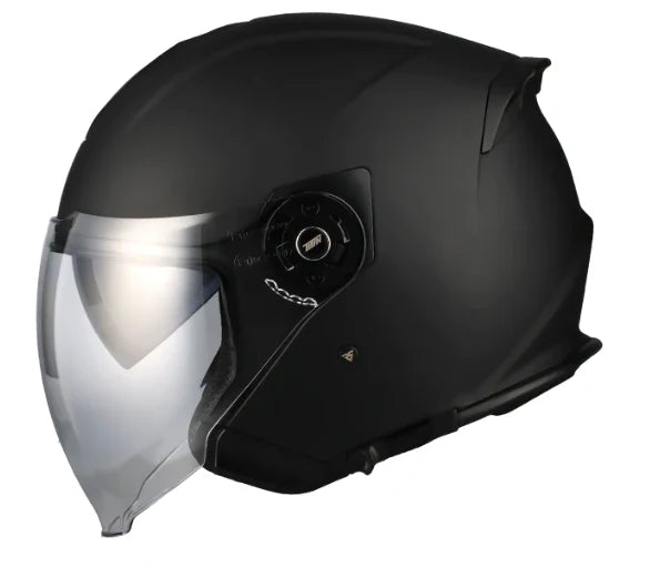 SGI Titan Black Open Face Motorcycle Helmet