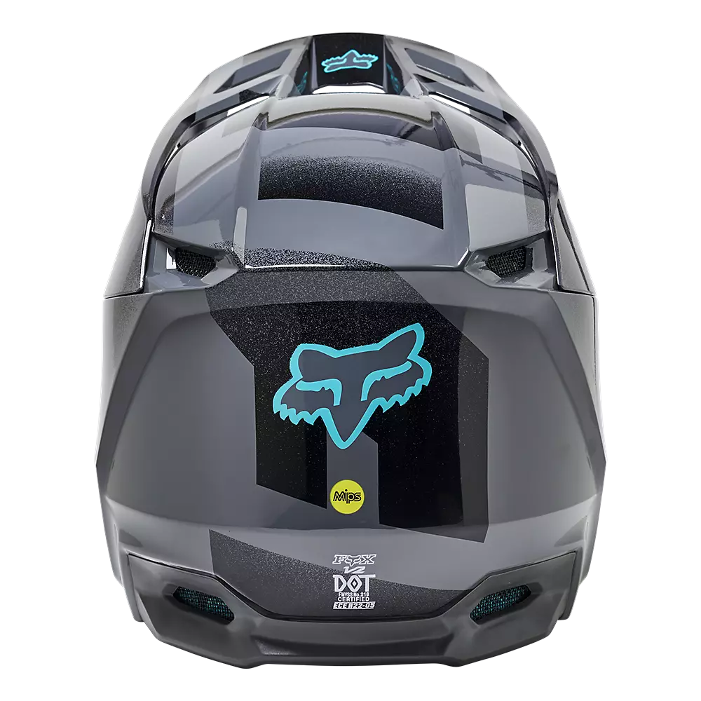 Fox V2 Rkane Helmet Gray/Yellow