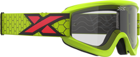 EKS Flat Out Clear Goggle Flo Yellow/Black/Fire Red Clear 067-60445